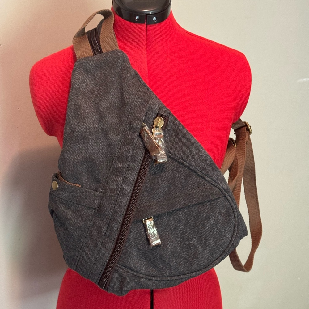 Charcoal Convertible Crossbody Bag/Backpack